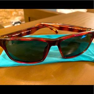 Salvatore Ferragamo Brown Rectangular 58 mm Men's Sunglasses SF960S 214 58